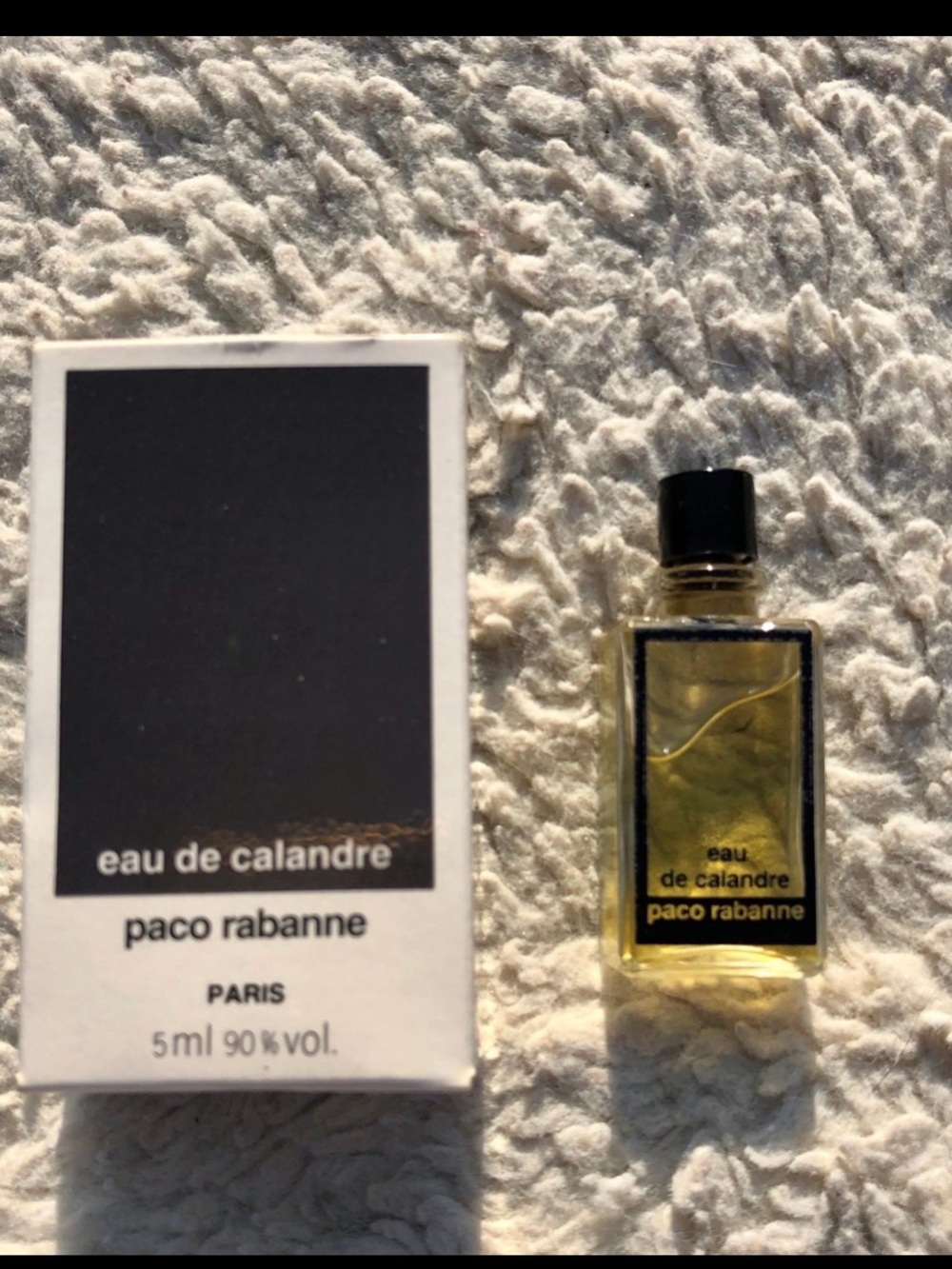 Paco Rabanne Eau de Calandre Mini Perfume Bottle - Black & Yellow